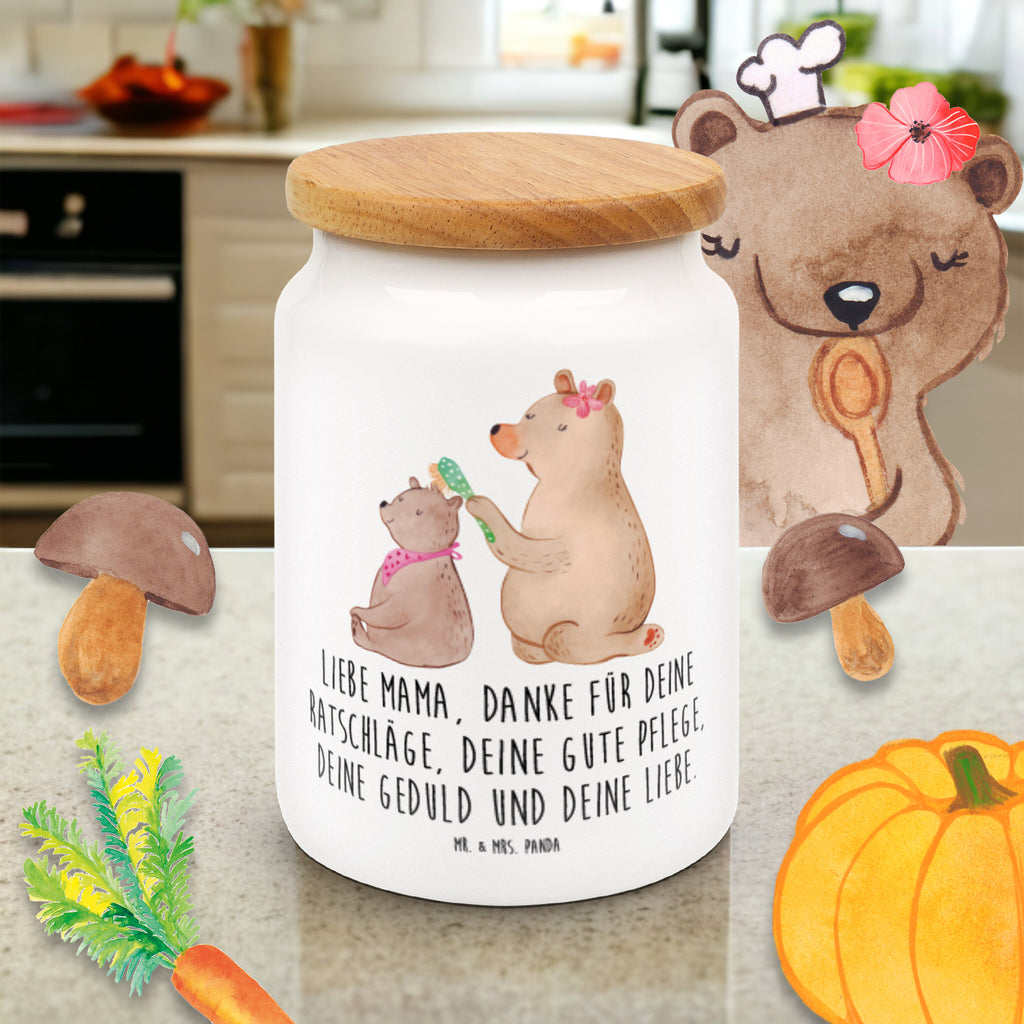 Vorratsdose Bär mit Kind Geschenk, Muttertag, Mutti, Mama, Mutter Vorratsdose, Keksdose, Keramikdose, Leckerlidose, Dose  Familie, Vatertag, Muttertag, Bruder, Schwester, Mama, Papa, Oma, Opa