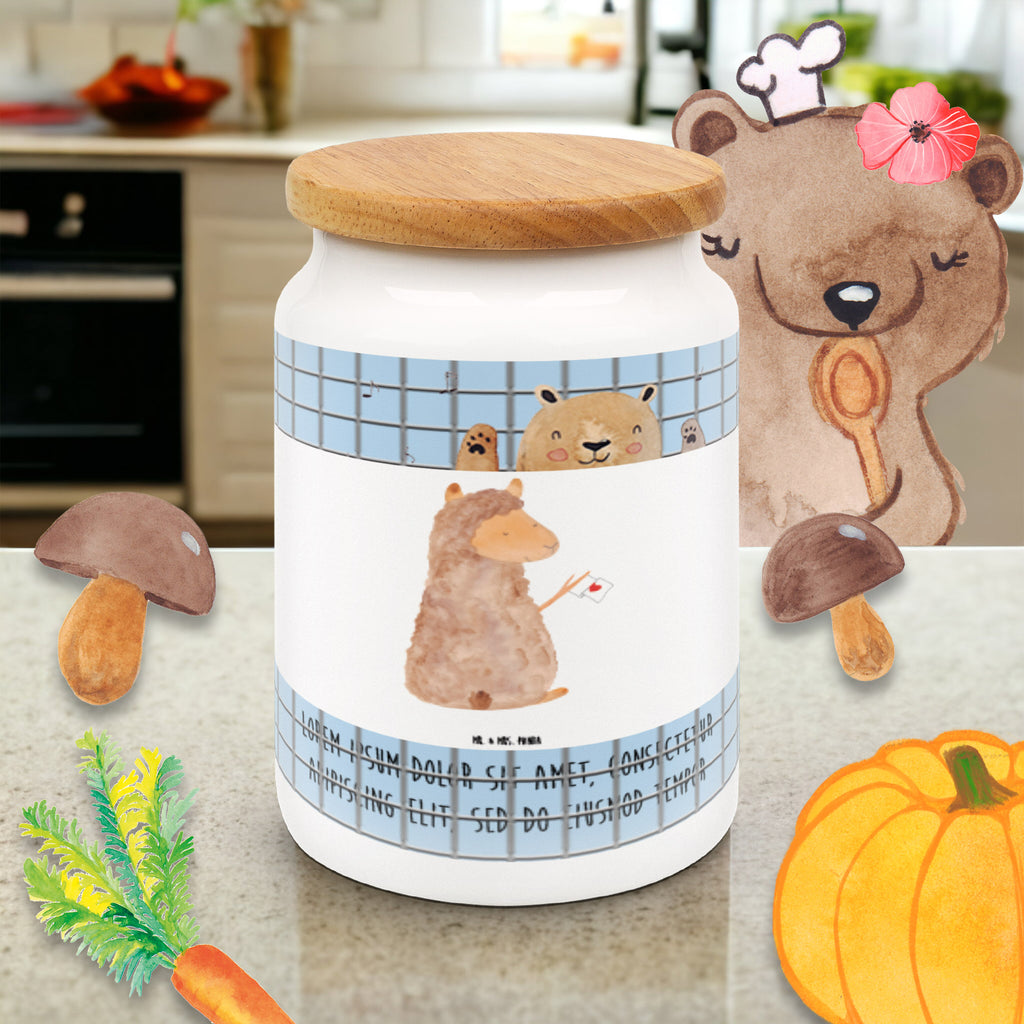 Vorratsdose Alpaka Fahne Alpaka, Alpakas, Lama, Lamas, Liebe Vorratsdose, Keksdose, Keramikdose, Leckerlidose, Dose  Alpaka, Lama