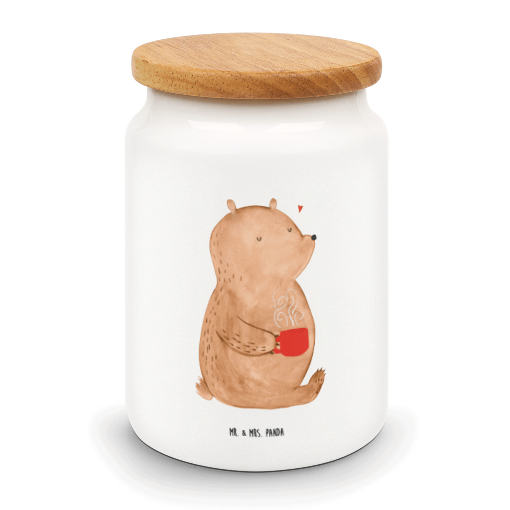Vorratsdose Bär Kaffee Kaffee, Coffee, Bär, Bären, guten Morgen, Morgenroutine, Welt erobern, Welt retten, Motivation	 Vorratsdose, Keksdose, Keramikdose, Leckerlidose, Dose  Bär, Teddy, Teddybär