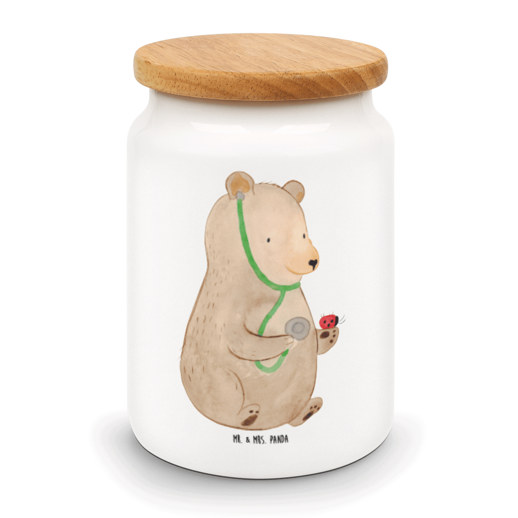 Vorratsdose Bär Arzt Bär, Arzt, Ärztin, Doktor, Professor, Doktorin, Professorin Vorratsdose, Keksdose, Keramikdose, Leckerlidose, Dose  Bär, Teddy, Teddybär