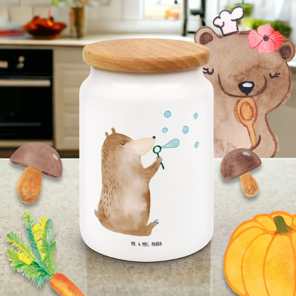 Vorratsdose Bär Seifenblasen Seifenblasen Bär Lustig Sein Glücklich Traurig Happy Vorratsdose, Keksdose, Keramikdose, Leckerlidose, Dose  Bär, Teddy, Teddybär