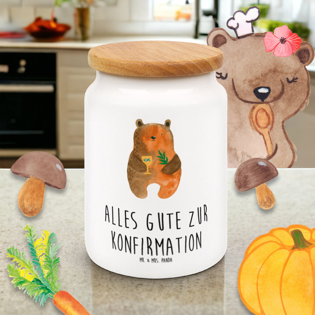Vorratsdose Konfirmation-Bär Konfirmation, Kirche, evangelisch, Gottesdienst Vorratsdose, Keksdose, Keramikdose, Leckerlidose, Dose  Bär, Teddy, Teddybär