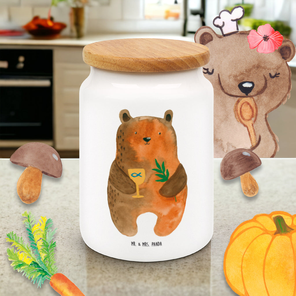 Vorratsdose Konfirmation-Bär Konfirmation, Kirche, evangelisch, Gottesdienst Vorratsdose, Keksdose, Keramikdose, Leckerlidose, Dose  Bär, Teddy, Teddybär