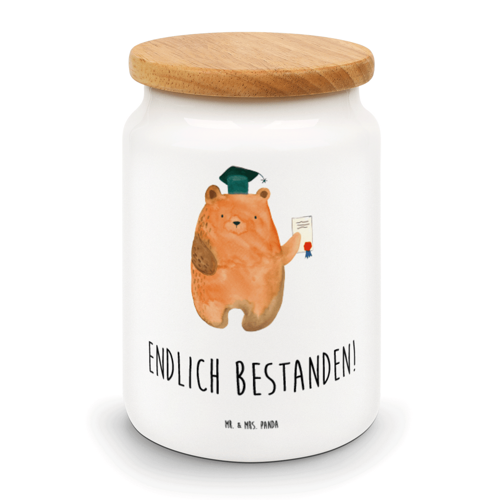 Vorratsdose Prüfungsbär Abitur, Prüfungen, Prüfung bestanden, Abschluss, Zeugnis, Abschlusszeugnis Vorratsdose, Keksdose, Keramikdose, Leckerlidose, Dose  Bär, Teddy, Teddybär