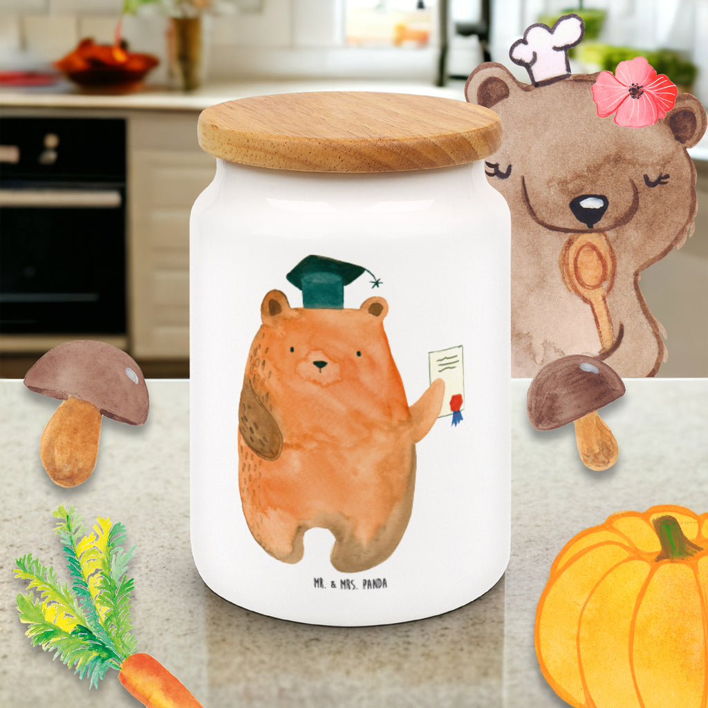 Vorratsdose Prüfungsbär Abitur, Prüfungen, Prüfung bestanden, Abschluss, Zeugnis, Abschlusszeugnis Vorratsdose, Keksdose, Keramikdose, Leckerlidose, Dose  Bär, Teddy, Teddybär