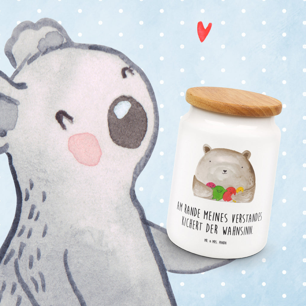 Vorratsdose Bär Gefühl Bär, Wahnsinn, Verrückt, Durchgedreht Vorratsdose, Keksdose, Keramikdose, Leckerlidose, Dose  Bär, Teddy, Teddybär