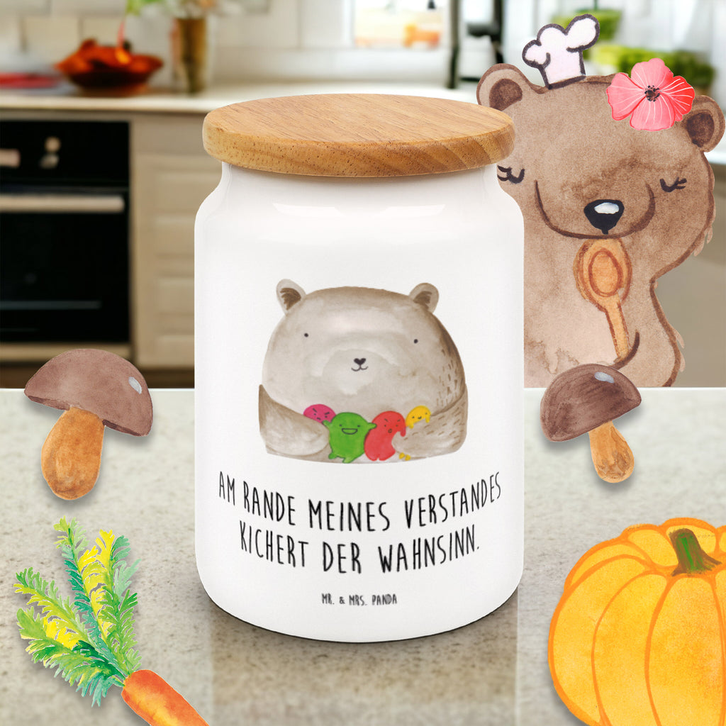 Vorratsdose Bär Gefühl Bär, Wahnsinn, Verrückt, Durchgedreht Vorratsdose, Keksdose, Keramikdose, Leckerlidose, Dose  Bär, Teddy, Teddybär