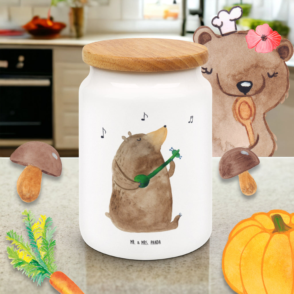 Vorratsdose Bär Gitarre  Vorratsdose, Keksdose, Keramikdose, Leckerlidose, Dose  Bär, Teddy, Teddybär
