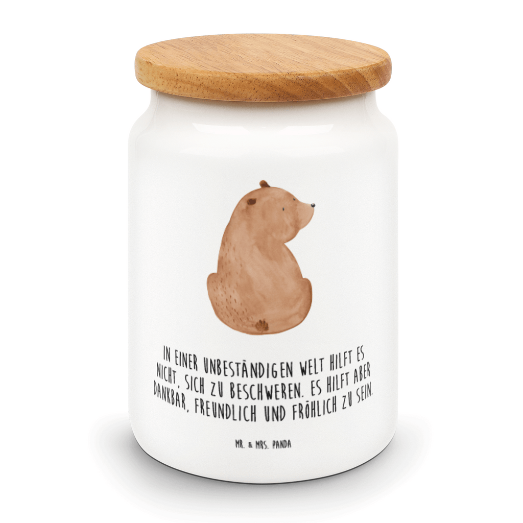 Vorratsdose Bär Schulterblick Bär, Selbstachtung, Weltansicht, Motivation, Bären, Bärenliebe, Weisheit  Vorratsdose, Keksdose, Keramikdose, Leckerlidose, Dose  Bär, Teddy, Teddybär