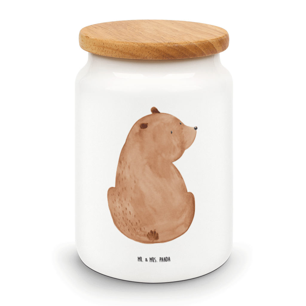 Vorratsdose Bär Schulterblick Bär, Selbstachtung, Weltansicht, Motivation, Bären, Bärenliebe, Weisheit  Vorratsdose, Keksdose, Keramikdose, Leckerlidose, Dose  Bär, Teddy, Teddybär