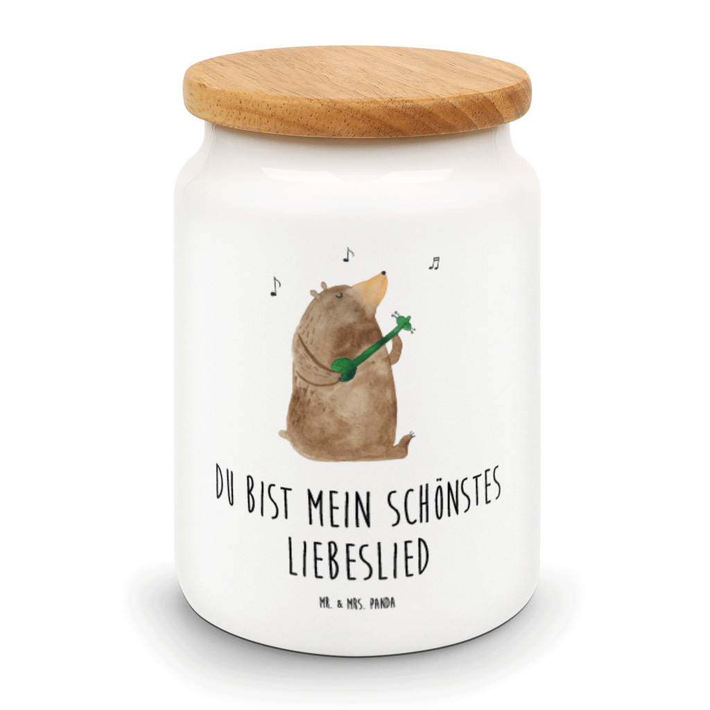 Vorratsdose Bär Lied Bär, Bärchen, Bear, Liebeslied, Lied, Song, Valentinstag, Valentine, Geschenk, Partner, Liebe, Freundin, Frau, Herz, Spruch Vorratsdose, Keksdose, Keramikdose, Leckerlidose, Dose  Bär, Teddy, Teddybär