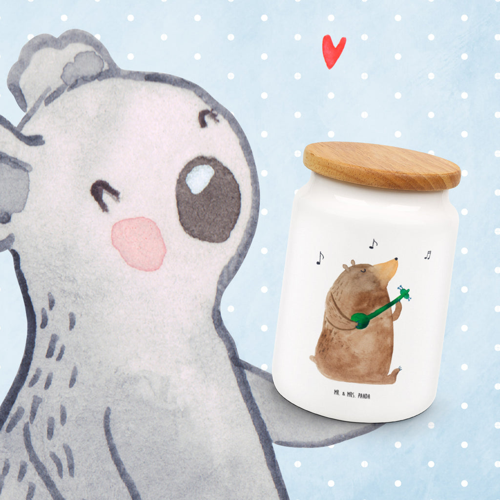 Vorratsdose Bär Lied Bär, Bärchen, Bear, Liebeslied, Lied, Song, Valentinstag, Valentine, Geschenk, Partner, Liebe, Freundin, Frau, Herz, Spruch Vorratsdose, Keksdose, Keramikdose, Leckerlidose, Dose  Bär, Teddy, Teddybär