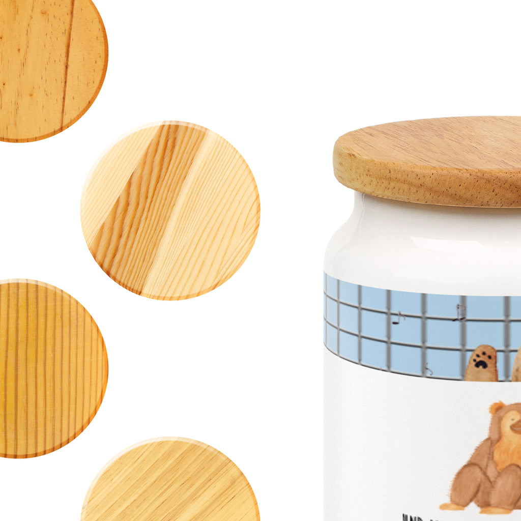 Vorratsdose Affe Vorratsdose, Keksdose, Keramikdose, Leckerlidose, Dose, Vorratsbehälter, Aufbewahrungsdose, Afrika, Wildtiere, Affe, Äffchen, Affen, Selbstliebe, Respekt, Motivation, Selbstachtung, Liebe, Selbstbewusstsein, Selfcare