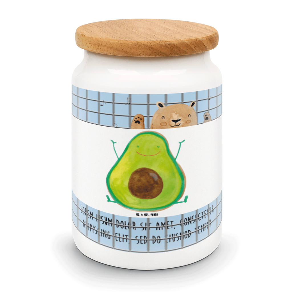 Vorratsdose Avocado Happy Avocado, Chaos,  Vorratsdose, Keksdose, Keramikdose, Leckerlidose, Dose  Avocado, Veggie, Vegan, Gesund