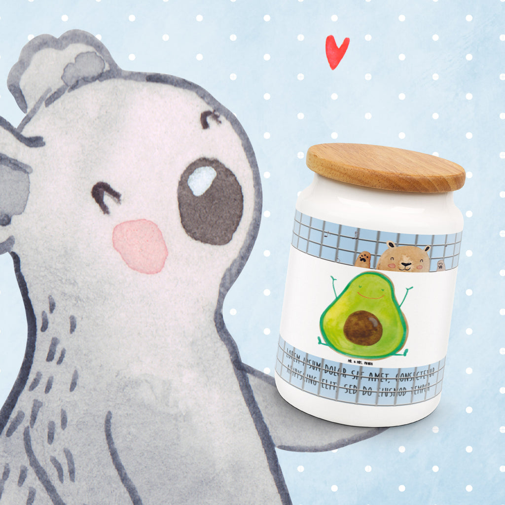 Vorratsdose Avocado Happy Avocado, Chaos,  Vorratsdose, Keksdose, Keramikdose, Leckerlidose, Dose  Avocado, Veggie, Vegan, Gesund