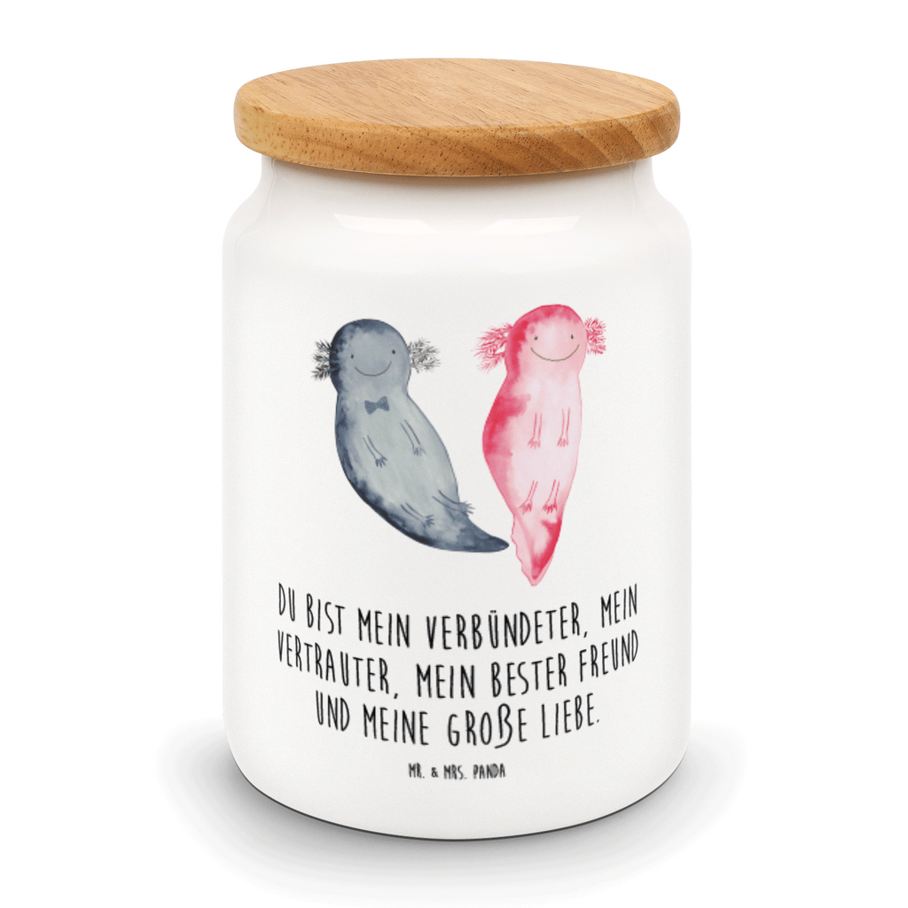 Vorratsdose Axolotl Axel+Lotte Axolotl, Axolot, Schwanzlurch, Lurch, Lurche, Liebe, große Liebe, Liebesbeweis, Freund, Verlobter, Ehemann, Jahrestag, Valentinstag Vorratsdose, Keksdose, Keramikdose, Leckerlidose, Dose  Axolotl, Molch