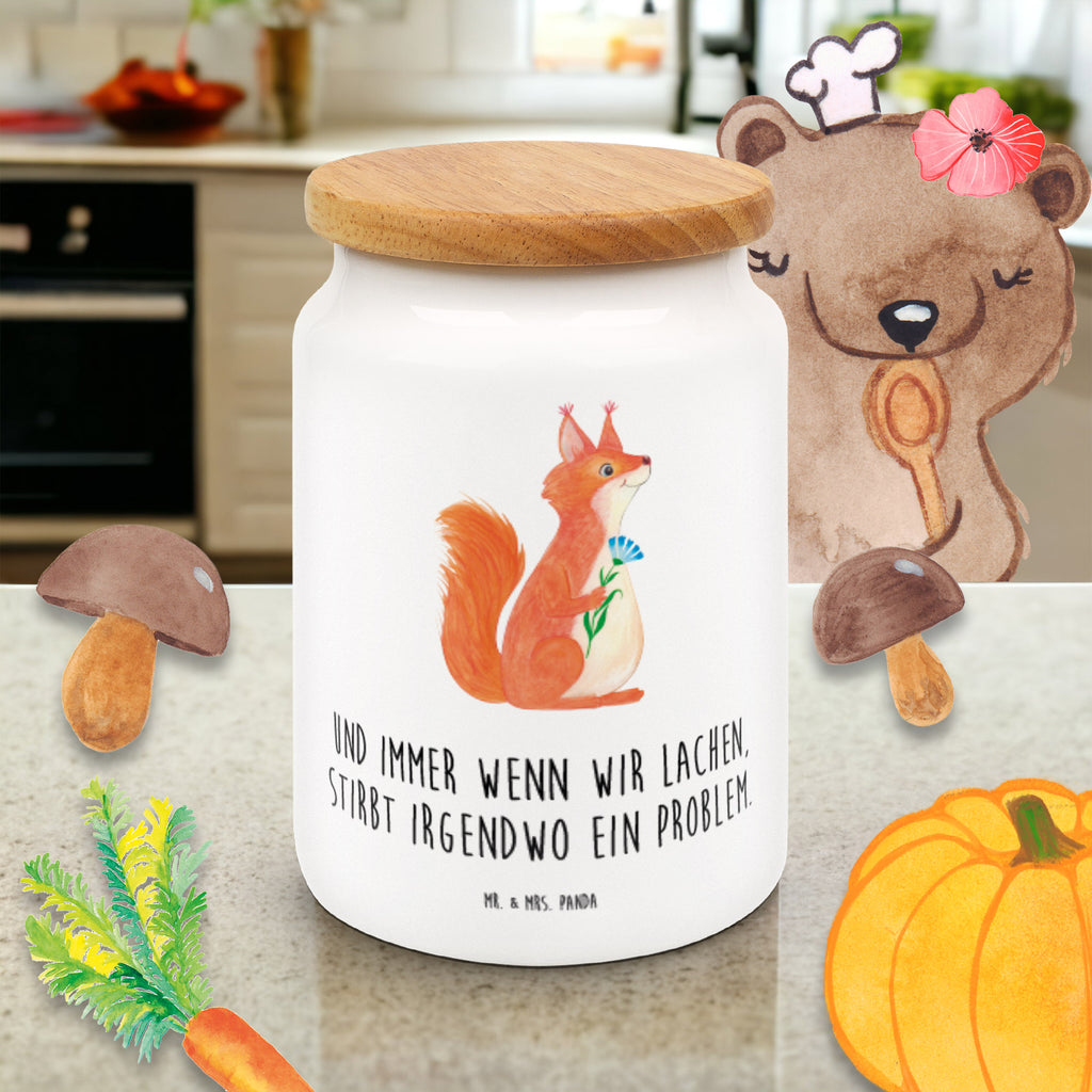 Vorratsdose Eichhörnchen Blume Eichhörnchen, Eichhorn, Spruch positiv, Lachen, Spaß, Motivation Sprüche, Motivation Bilder, glücklich Spruch, Spruch Deko Vorratsdose, Keksdose, Keramikdose, Leckerlidose, Dose  süße Tiermotive, gute Laune, lustige Sprüche, Tiere