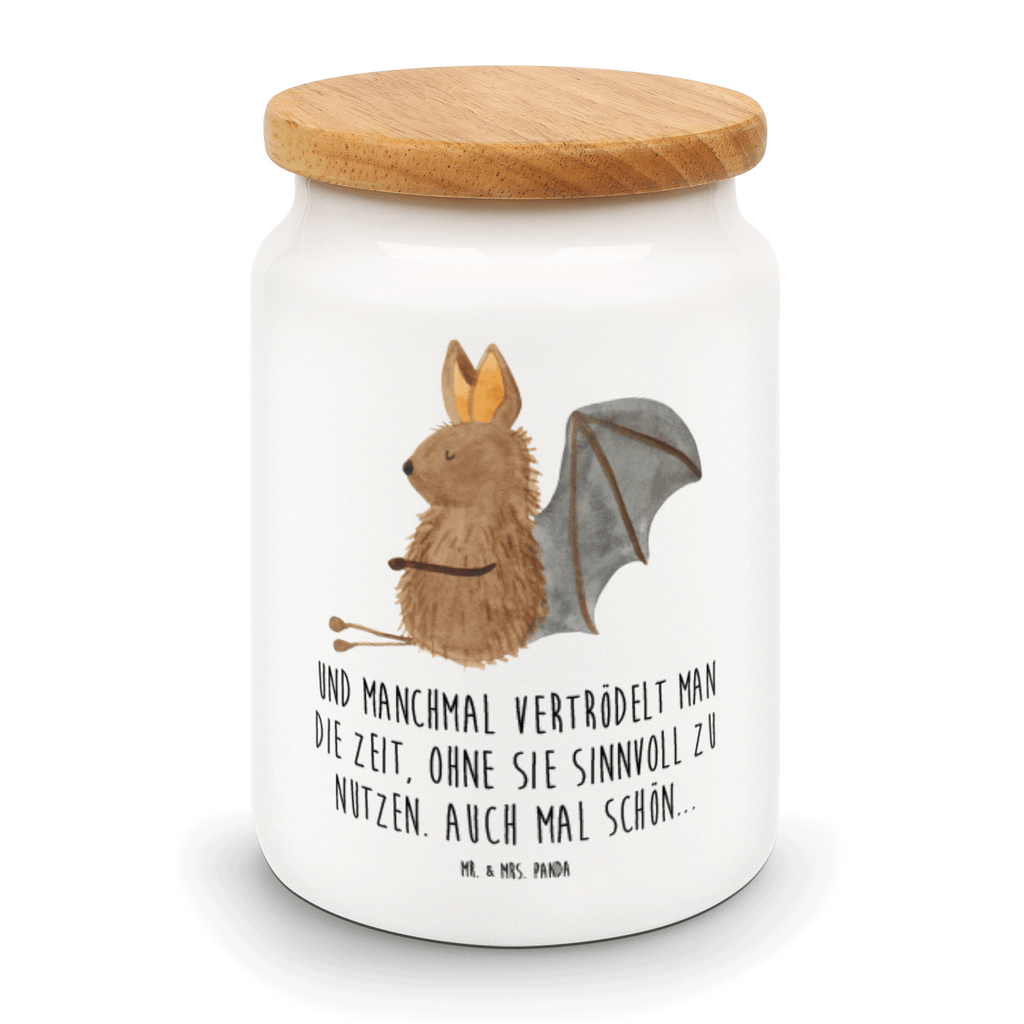 Vorratsdose Fledermaus sitzend Fledermaus, Fledermäuse, Motivation, entspannen Vorratsdose, Keksdose, Keramikdose, Leckerlidose, Dose  süße Tiermotive, gute Laune, lustige Sprüche, Tiere