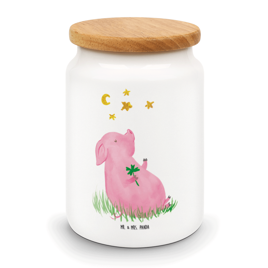 Vorratsdose Glücksschwein Glücksschwein. Glück, Schwein, Schweinchen, Sterne, Sernchen, Ziele, Träume, Motivation, Glücksbringer Vorratsdose, Keksdose, Keramikdose, Leckerlidose, Dose  süße Tiermotive, gute Laune, lustige Sprüche, Tiere