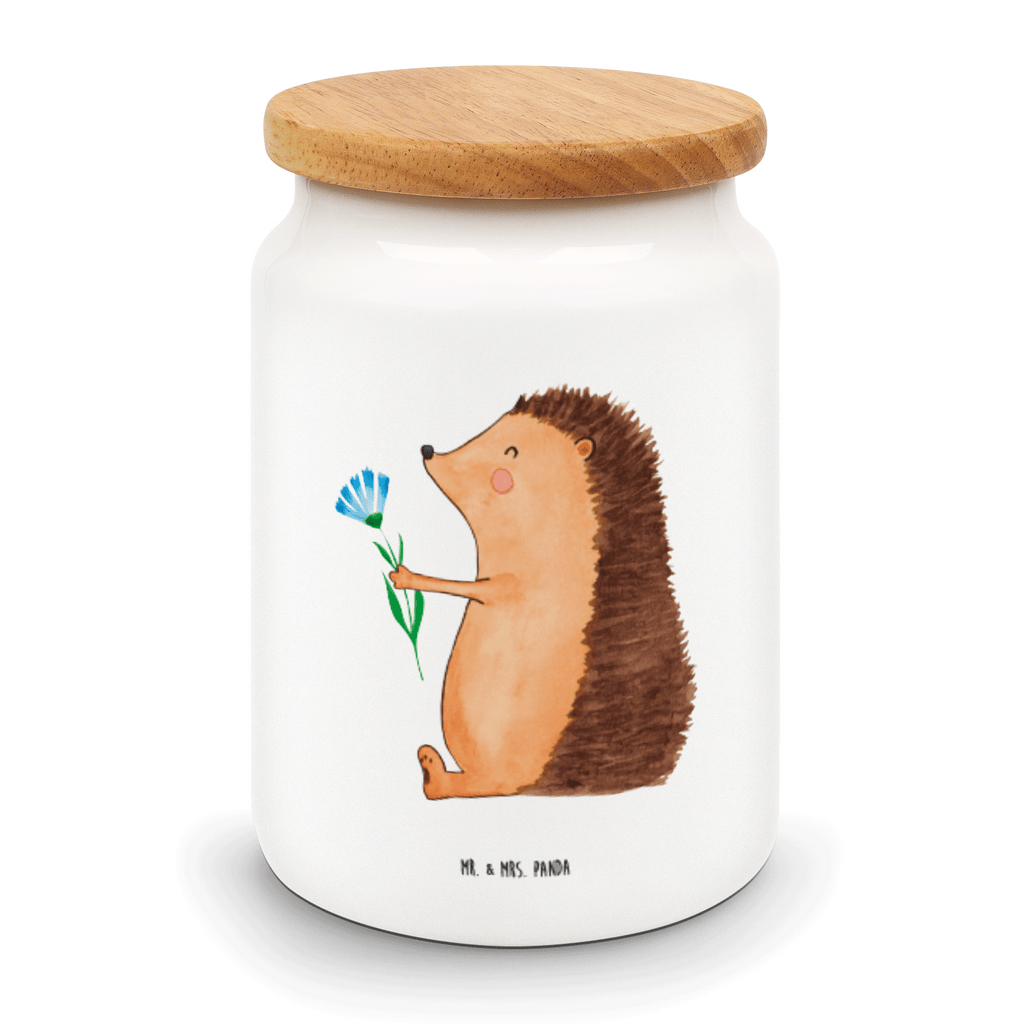 Vorratsdose Igel mit Blume Igel, Gute Besserung, Genesungswünsche, Krankheit, Krankenhaus, krank, Besuch Vorratsdose, Keksdose, Keramikdose, Leckerlidose, Dose  süße Tiermotive, gute Laune, lustige Sprüche, Tiere