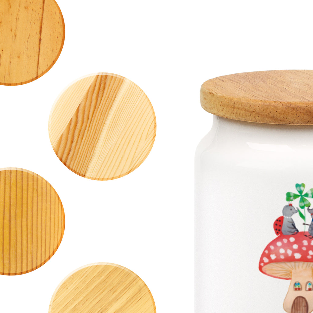 Vorratsdose Marienkäfer Paar Fliegenpilz Haus, Wohnung, zuhause, Fliegenpilz, Marienkäfer, Fleigenpilzhaus Vorratsdose, Keksdose, Keramikdose, Leckerlidose, Dose  süße Tiermotive, gute Laune, lustige Sprüche, Tiere