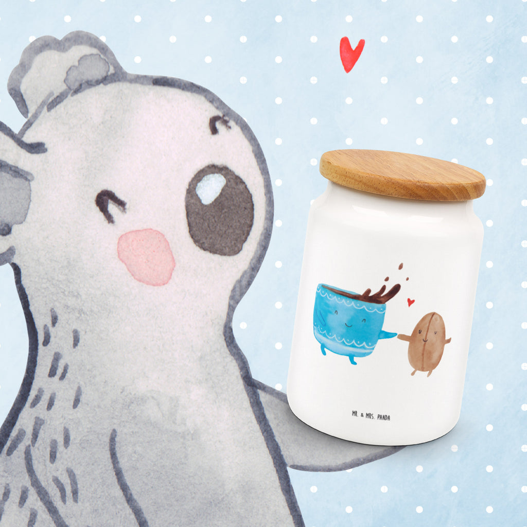 Vorratsdose Kaffee Bohne Kaffee, Kaffeebohne, Genuss, Zufriedenheit, Glück Vorratsdose, Keksdose, Keramikdose, Leckerlidose, Dose  süße Tiermotive, gute Laune, lustige Sprüche, Tiere
