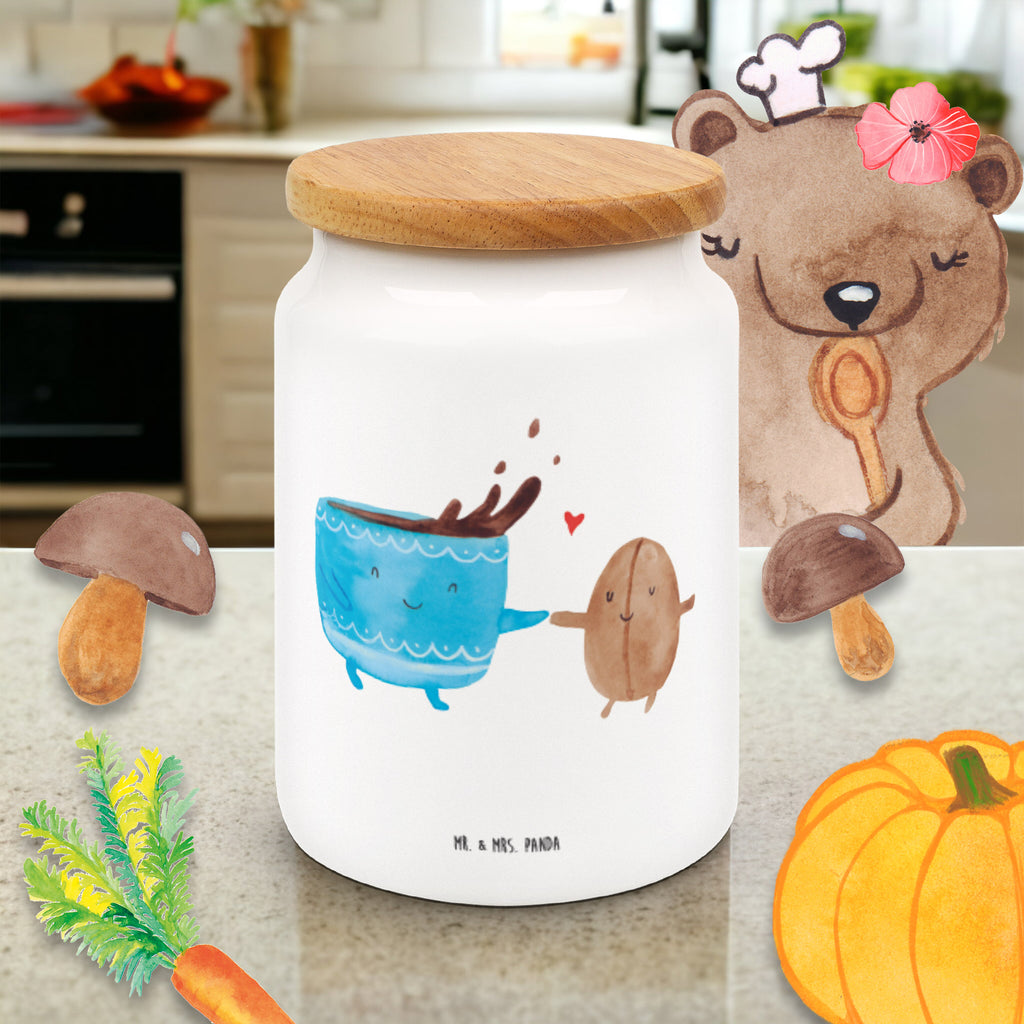Vorratsdose Kaffee Bohne Kaffee, Kaffeebohne, Genuss, Zufriedenheit, Glück Vorratsdose, Keksdose, Keramikdose, Leckerlidose, Dose  süße Tiermotive, gute Laune, lustige Sprüche, Tiere