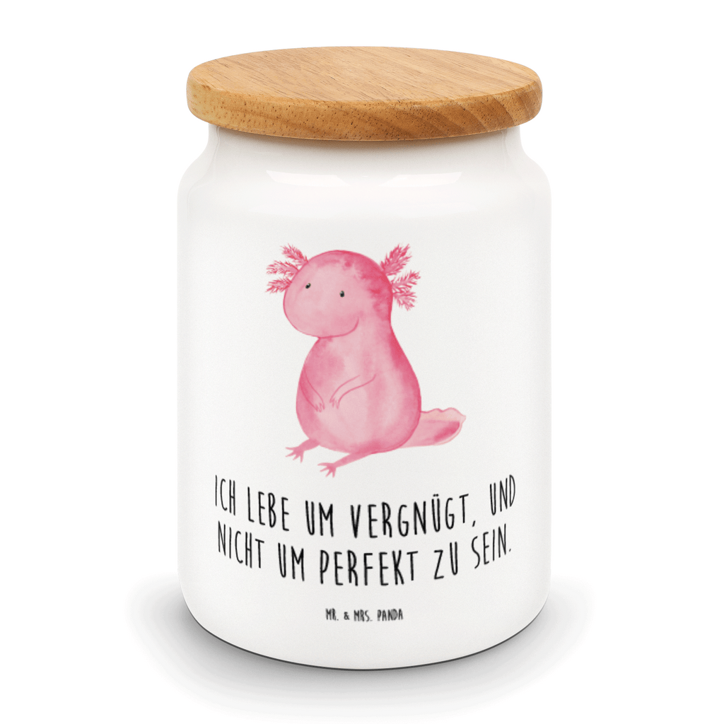 Vorratsdose Axolotl Axolotl, Axolot, vergnügt, fröhlich, zufrieden, Lebensstil, Weisheit, Lebensweisheit, Liebe, Freundin Vorratsdose, Keksdose, Keramikdose, Leckerlidose, Dose  Axolotl, Molch