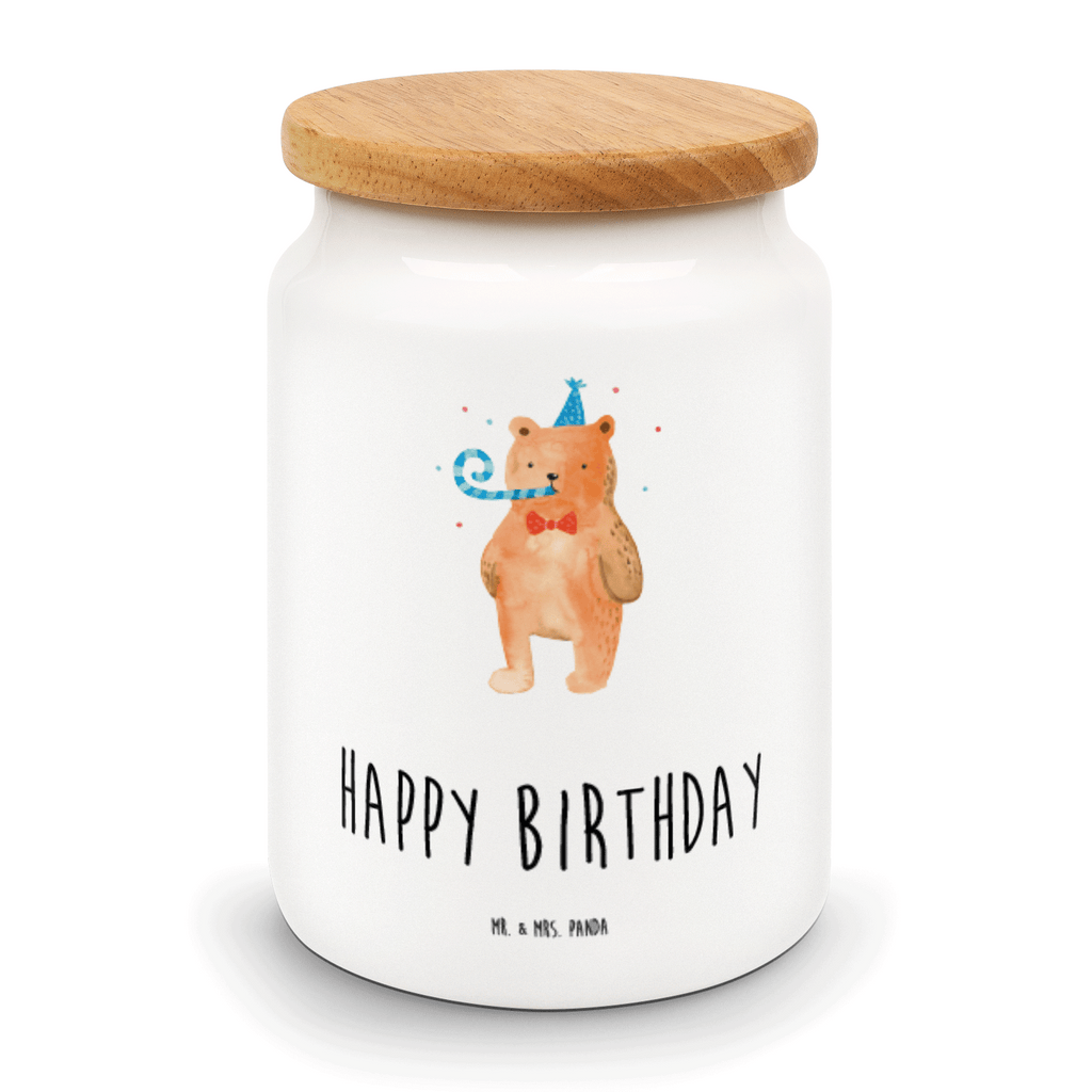 Vorratsdose Birthday Bär Happy Birthday, Alles Gute, Glückwunsch, Geburtstag,  Vorratsdose, Keksdose, Keramikdose, Leckerlidose, Dose  Bär, Teddy, Teddybär