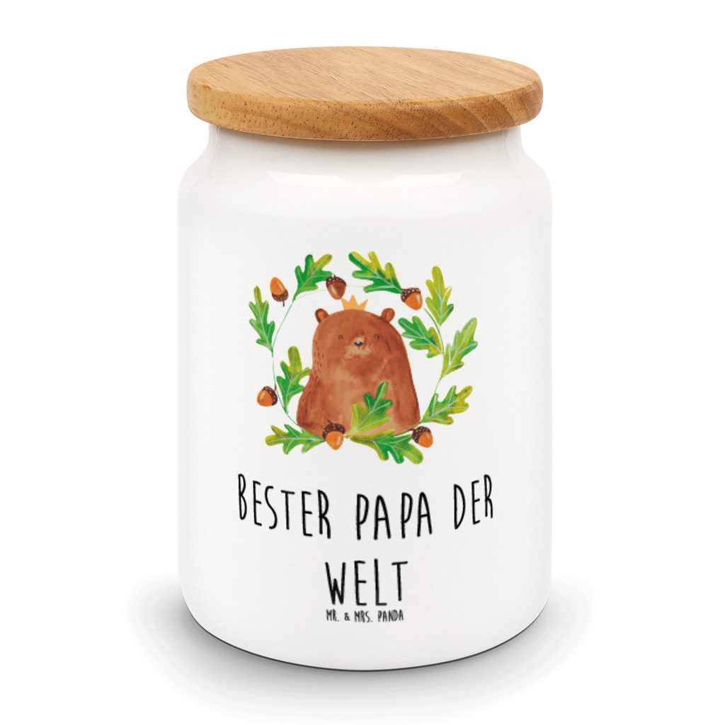 Vorratsdose Bär König Papa, Bär, Papa Bär, bester Vater, bester Papa, weltbester Papa, Vatertag, Vater, Dad, Daddy, Papi, Vorratsdose, Keksdose, Keramikdose, Leckerlidose, Dose  Bär, Teddy, Teddybär