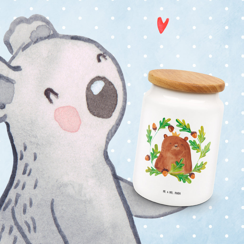Vorratsdose Bär König Papa, Bär, Papa Bär, bester Vater, bester Papa, weltbester Papa, Vatertag, Vater, Dad, Daddy, Papi, Vorratsdose, Keksdose, Keramikdose, Leckerlidose, Dose  Bär, Teddy, Teddybär