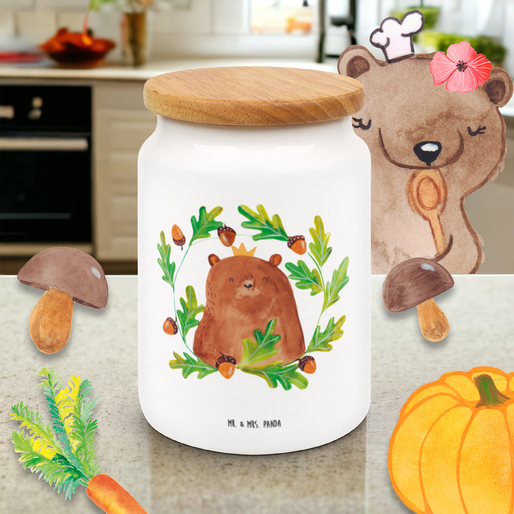 Vorratsdose Bär König Papa, Bär, Papa Bär, bester Vater, bester Papa, weltbester Papa, Vatertag, Vater, Dad, Daddy, Papi, Vorratsdose, Keksdose, Keramikdose, Leckerlidose, Dose  Bär, Teddy, Teddybär