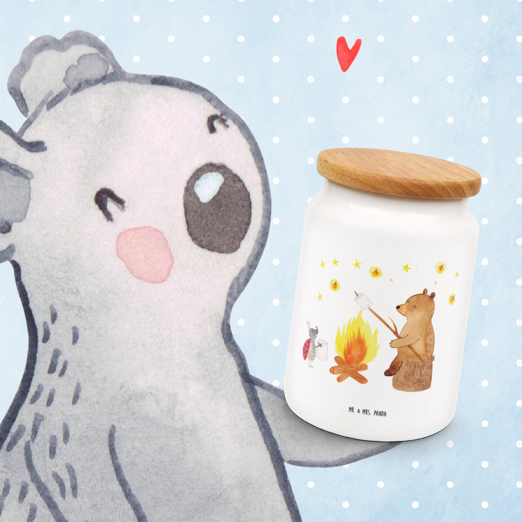 Vorratsdose Bär & Marienkäfer Lagerfeuer Lagerfeuer, Bär,  Vorratsdose, Keksdose, Keramikdose, Leckerlidose, Dose  Bär, Teddy, Teddybär