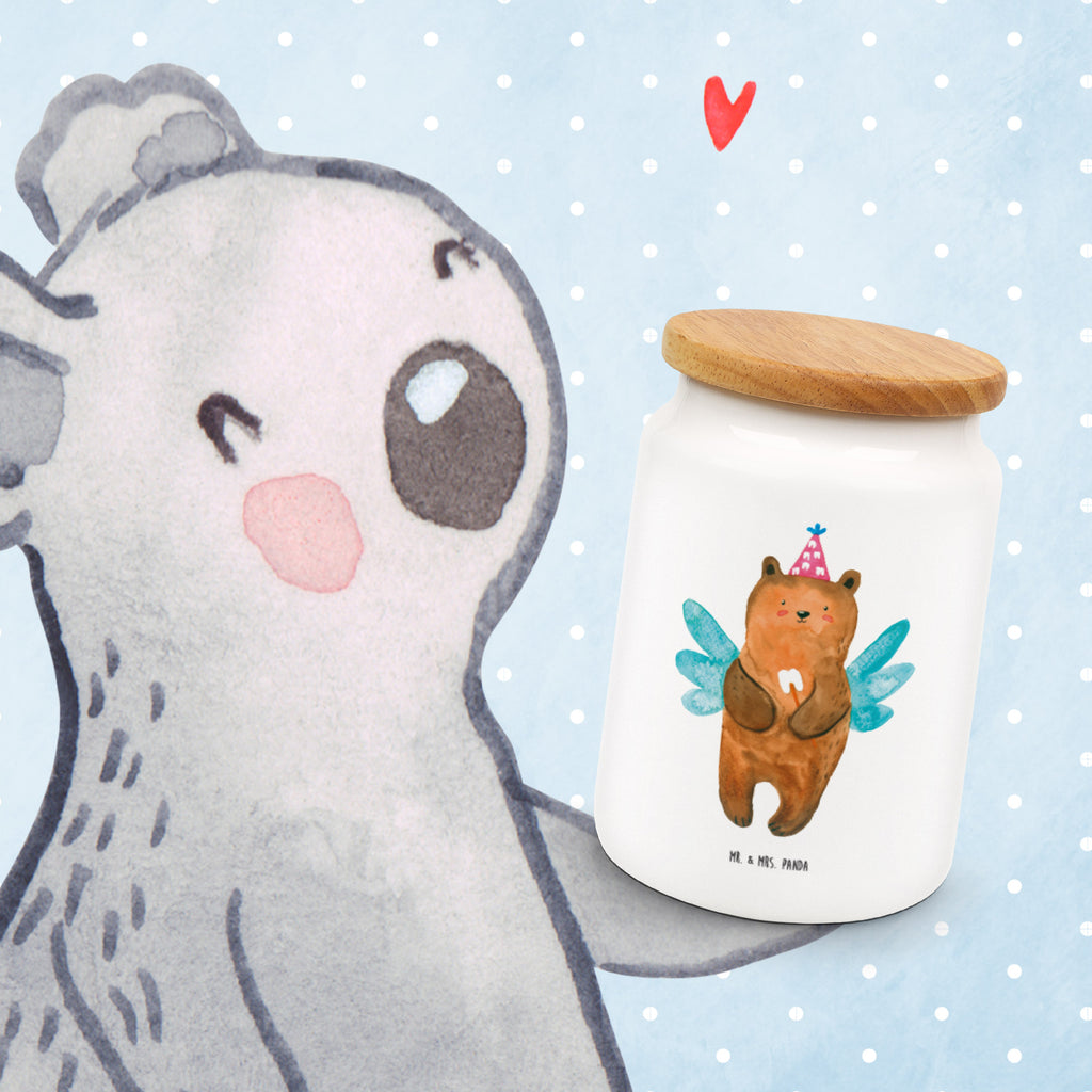 Vorratsdose Zahnfee Bär Zahnfee, Fee, Milchzahn, Erster Zahn Vorratsdose, Keksdose, Keramikdose, Leckerlidose, Dose  Bär, Teddy, Teddybär