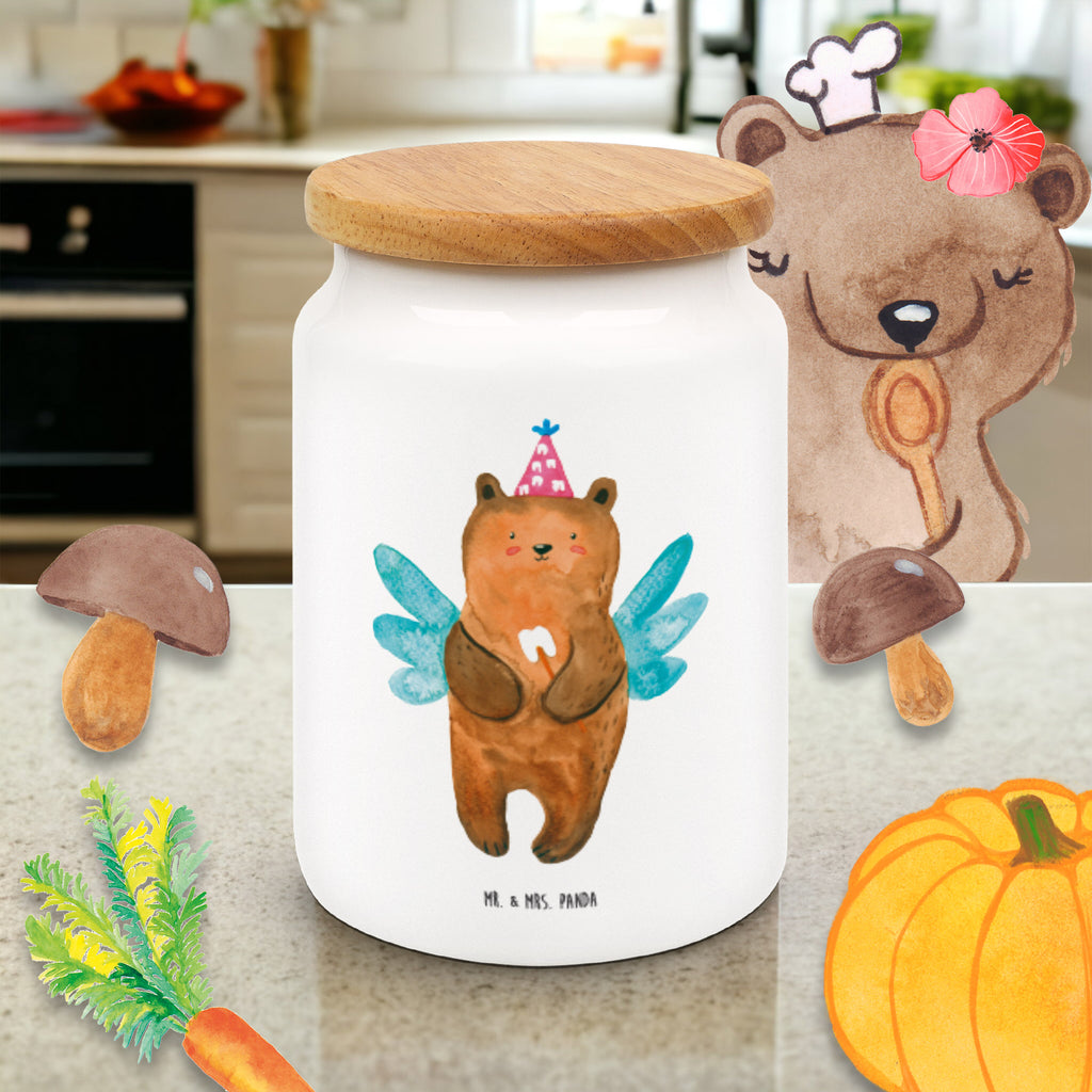 Vorratsdose Zahnfee Bär Zahnfee, Fee, Milchzahn, Erster Zahn Vorratsdose, Keksdose, Keramikdose, Leckerlidose, Dose  Bär, Teddy, Teddybär