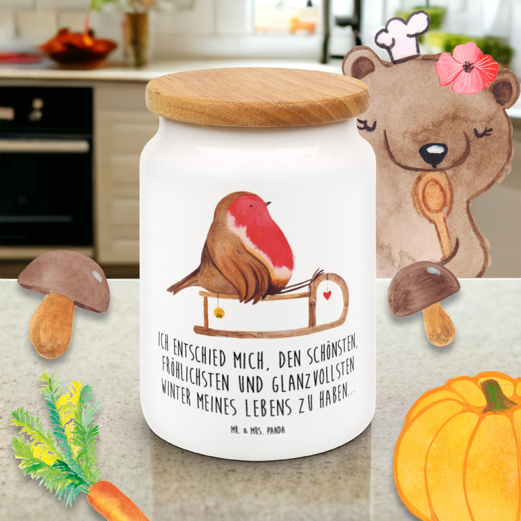Vorratsdose Rotkehlchen Schlitten Weihnachten, Schlitten, Vogel Vorratsdose, Keksdose, Keramikdose, Leckerlidose, Dose  Winter, Weihnachten, Weihnachtsdeko, Nikolaus, Advent, Heiligabend, Wintermotiv