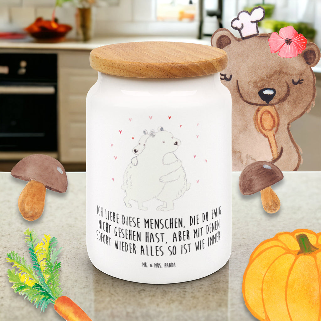 Vorratsdose Eisbär Umarmen  Vorratsdose, Keksdose, Keramikdose, Leckerlidose, Dose  süße Tiermotive, gute Laune, lustige Sprüche, Tiere