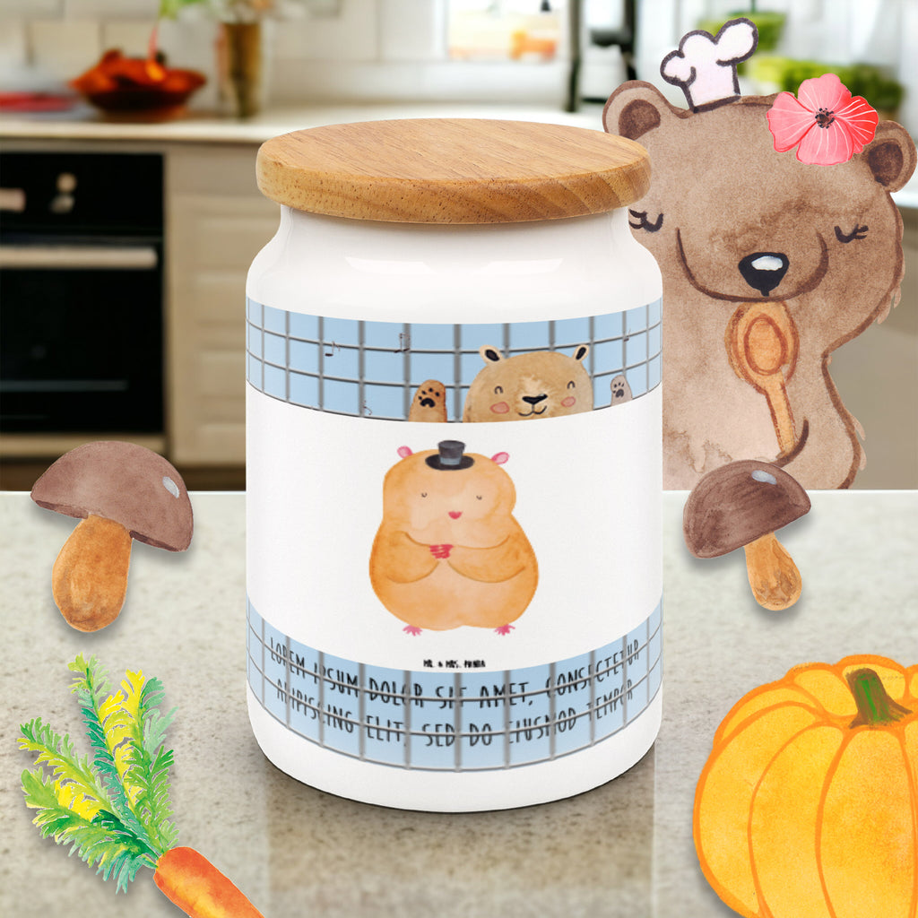Vorratsdose Hamster mit Hut Hamster, Hut, Magier, Zylinder, Zwerghamster, Zauberer, Houdini	 Vorratsdose, Keksdose, Keramikdose, Leckerlidose, Dose  süße Tiermotive, gute Laune, lustige Sprüche, Tiere