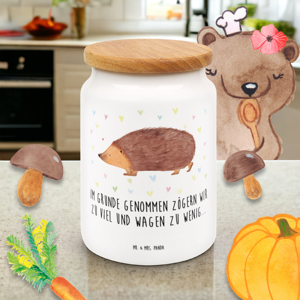 Vorratsdose Igel Herzen Liebe, Herz, Herzen, Igel, Vertrauen, Kuss, Leben Vorratsdose, Keksdose, Keramikdose, Leckerlidose, Dose  süße Tiermotive, gute Laune, lustige Sprüche, Tiere