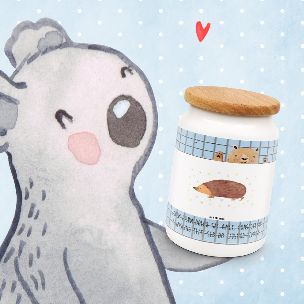 Vorratsdose Igel Herzen Liebe, Herz, Herzen, Igel, Vertrauen, Kuss, Leben Vorratsdose, Keksdose, Keramikdose, Leckerlidose, Dose  süße Tiermotive, gute Laune, lustige Sprüche, Tiere