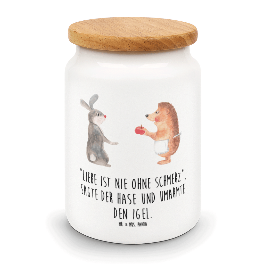 Vorratsdose Liebe ist nie ohne Schmerz Igel und Hase, Igel, Hase, Liebe Spruch, Liebeskummer Geschenk, Herzschmerz, Trösten, Trennungsschmerz, Spruch romantisch Vorratsdose, Keksdose, Keramikdose, Leckerlidose, Dose  süße Tiermotive, gute Laune, lustige Sprüche, Tiere