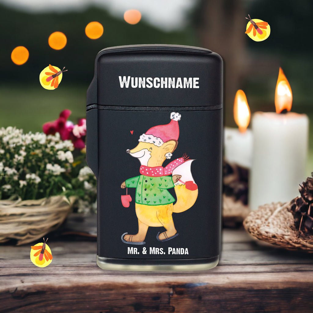 Personalisiertes Feuerzeug Fuchs  Schlittschuhe Personalisiertes Feuerzeug, Personalisiertes Gas-Feuerzeug, Personalisiertes Sturmfeuerzeug, Winter, Weihnachten, Weihnachtsdeko, Nikolaus, Advent, Heiligabend, Wintermotiv, Weihnachtsmann, Weihnachtstage, Weihnachtsbaum, Tannenbaum, Weihnachtszeit