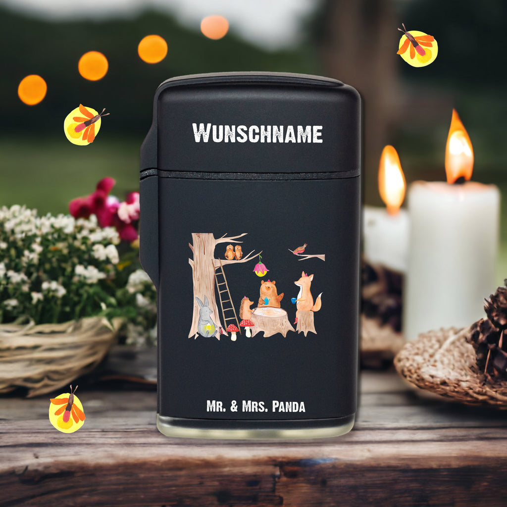 Personalisiertes Feuerzeug Waldtiere Picknick Personalisiertes Feuerzeug, Personalisiertes Gas-Feuerzeug, Personalisiertes Sturmfeuerzeug, Tiermotive, Gute Laune, lustige Sprüche, Tiere, Waldtiere, Picknick, Wald, Fuchs, Hase, Igel, Maus, Eichhörnchen