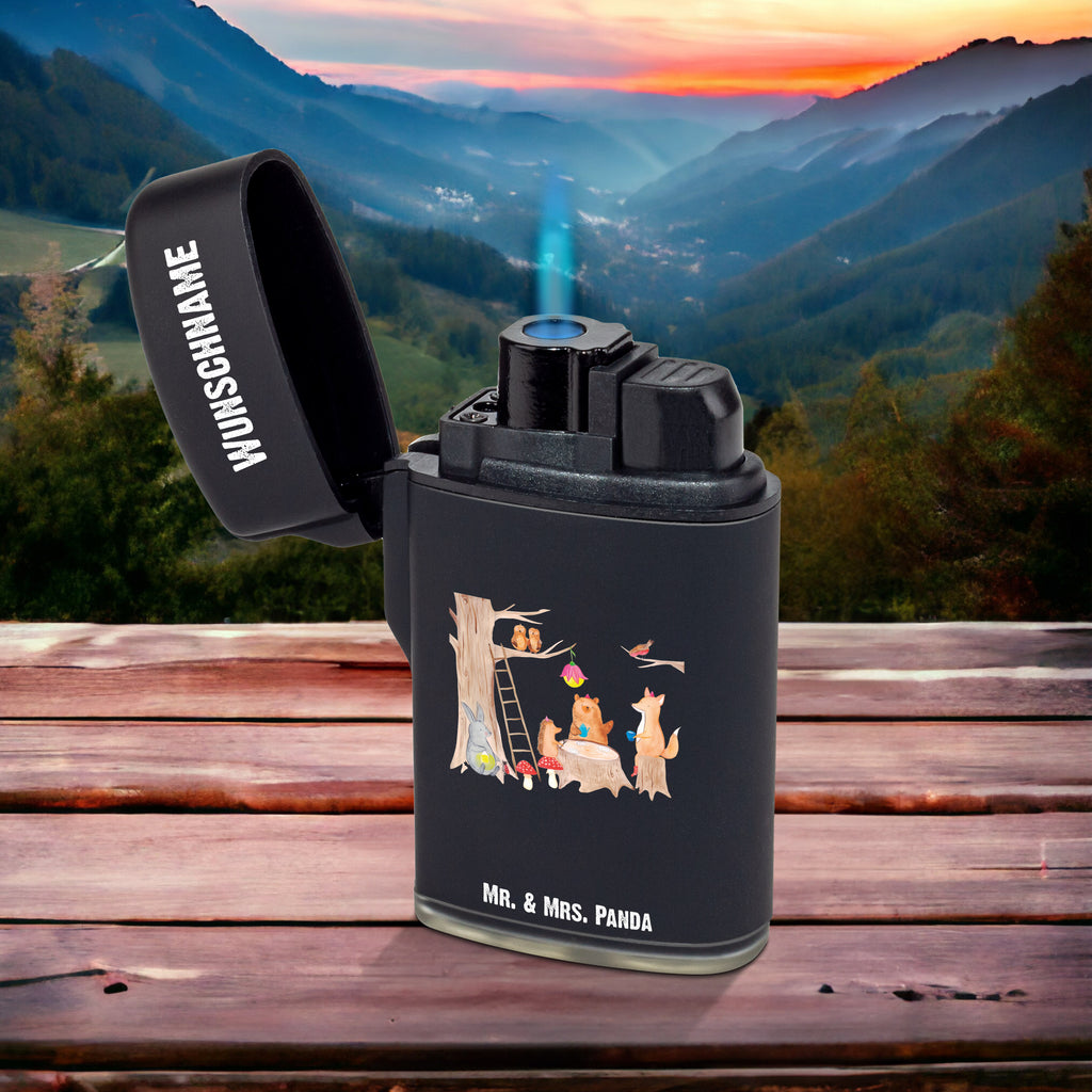 Personalisiertes Feuerzeug Waldtiere Picknick Personalisiertes Feuerzeug, Personalisiertes Gas-Feuerzeug, Personalisiertes Sturmfeuerzeug, Tiermotive, Gute Laune, lustige Sprüche, Tiere, Waldtiere, Picknick, Wald, Fuchs, Hase, Igel, Maus, Eichhörnchen