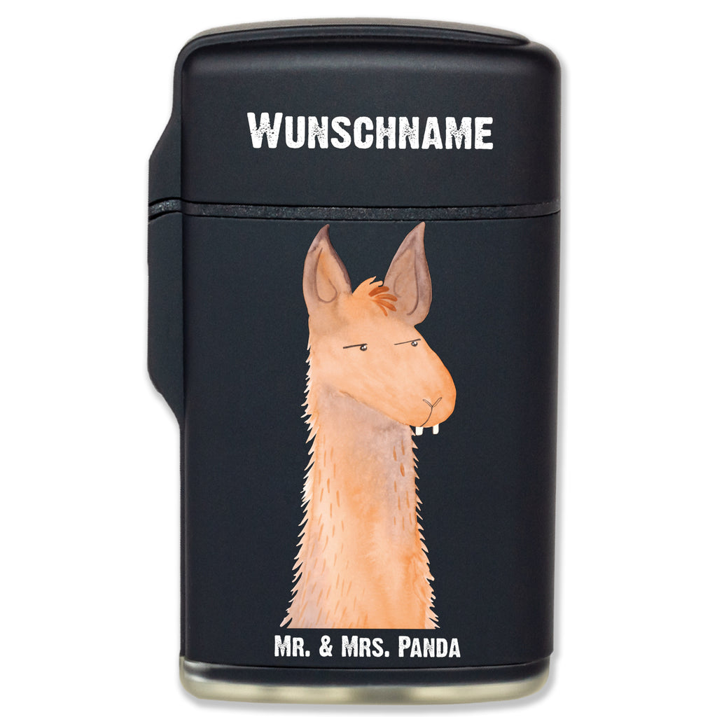 Personalisiertes Feuerzeug Lamakopf genervt Personalisiertes Feuerzeug, Personalisiertes Gas-Feuerzeug, Personalisiertes Sturmfeuerzeug, Lama, Alpaka, Lamas, Recht haben, genervt sein, Freundin, beste Freundin, Partnerin, Büro, Büroalltag, Chef, Chefin, Azubi