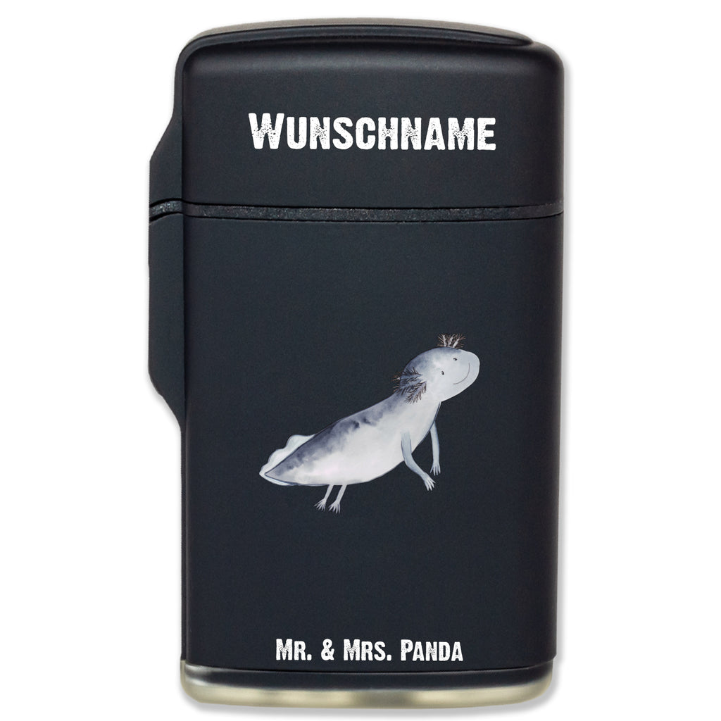 Personalisiertes Feuerzeug Axolotl schwimmt Personalisiertes Feuerzeug, Personalisiertes Gas-Feuerzeug, Personalisiertes Sturmfeuerzeug, Axolotl, Molch, Axolot, Schwanzlurch, Lurch, Lurche, Problem, Probleme, Lösungen, Motivation