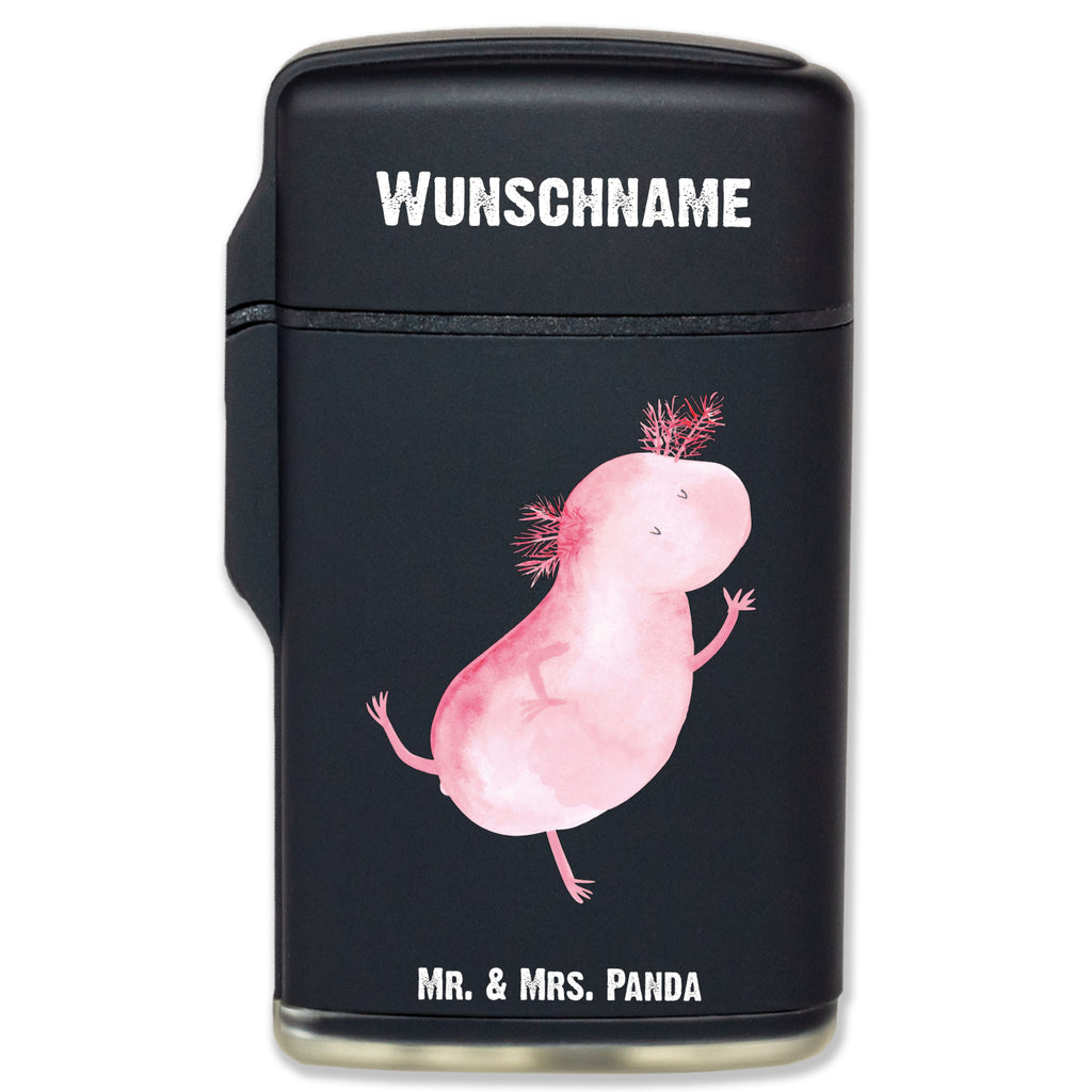 Personalisiertes Feuerzeug Axolotl tanzt Personalisiertes Feuerzeug, Personalisiertes Gas-Feuerzeug, Personalisiertes Sturmfeuerzeug, Axolotl, Molch, Axolot, Schwanzlurch, Lurch, Lurche, Dachschaden, Sterne, verrückt, Freundin, beste Freundin