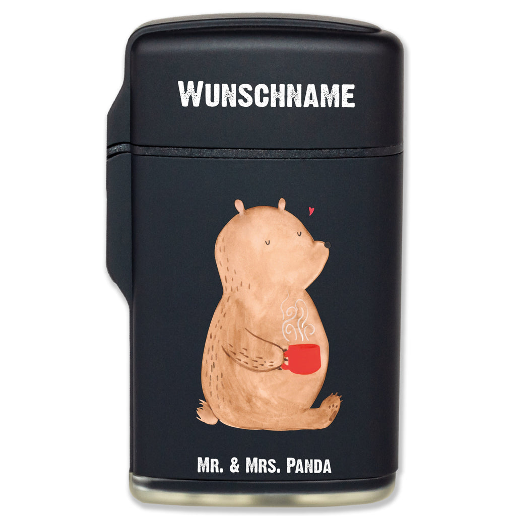 Personalisiertes Feuerzeug Bär Kaffee Personalisiertes Feuerzeug, Personalisiertes Gas-Feuerzeug, Personalisiertes Sturmfeuerzeug, Bär, Teddy, Teddybär, Kaffee, Coffee, Bären, guten Morgen, Morgenroutine, Welt erobern, Welt retten, Motivation
