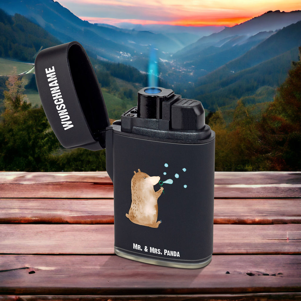 Personalisiertes Feuerzeug Bär Seifenblasen Personalisiertes Feuerzeug, Personalisiertes Gas-Feuerzeug, Personalisiertes Sturmfeuerzeug, Bär, Teddy, Teddybär, Seifenblasen Bär Lustig Sein Glücklich Traurig Happy
