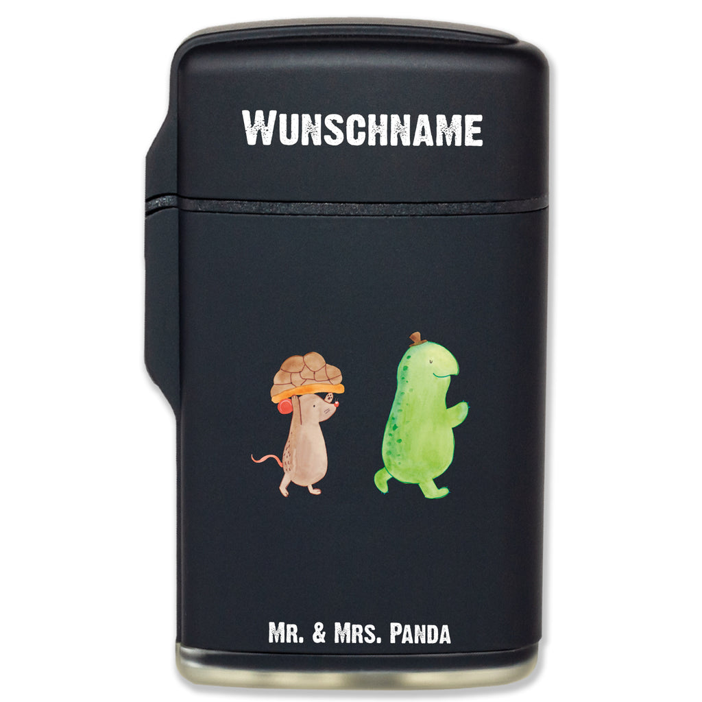 Personalisiertes Feuerzeug Schildkröte & Maus Personalisiertes Feuerzeug, Personalisiertes Gas-Feuerzeug, Personalisiertes Sturmfeuerzeug, Schildkröte, Maus, Freunde, Freundinnen, beste Freunde, beste Freundinnen
